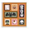 Stupell Industries Spooky Cute Halloween Stamps Framed Giclee Design by Sarah Hickman